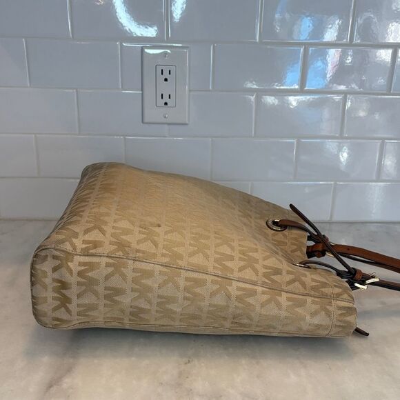 Michael Kors Bag Purse Handbag Signature Logo Shopper Tote Bag Pocketbook - Picture 7 of 16